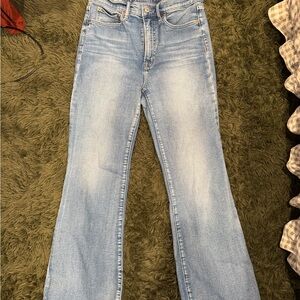 Light Blue High Rise Flare Women's Jeans